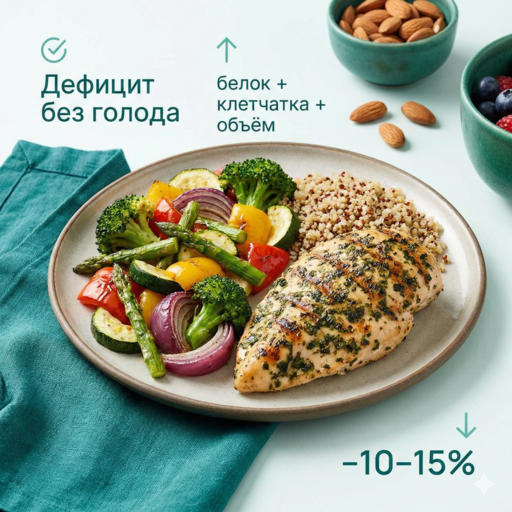Дефицит калорий без голода