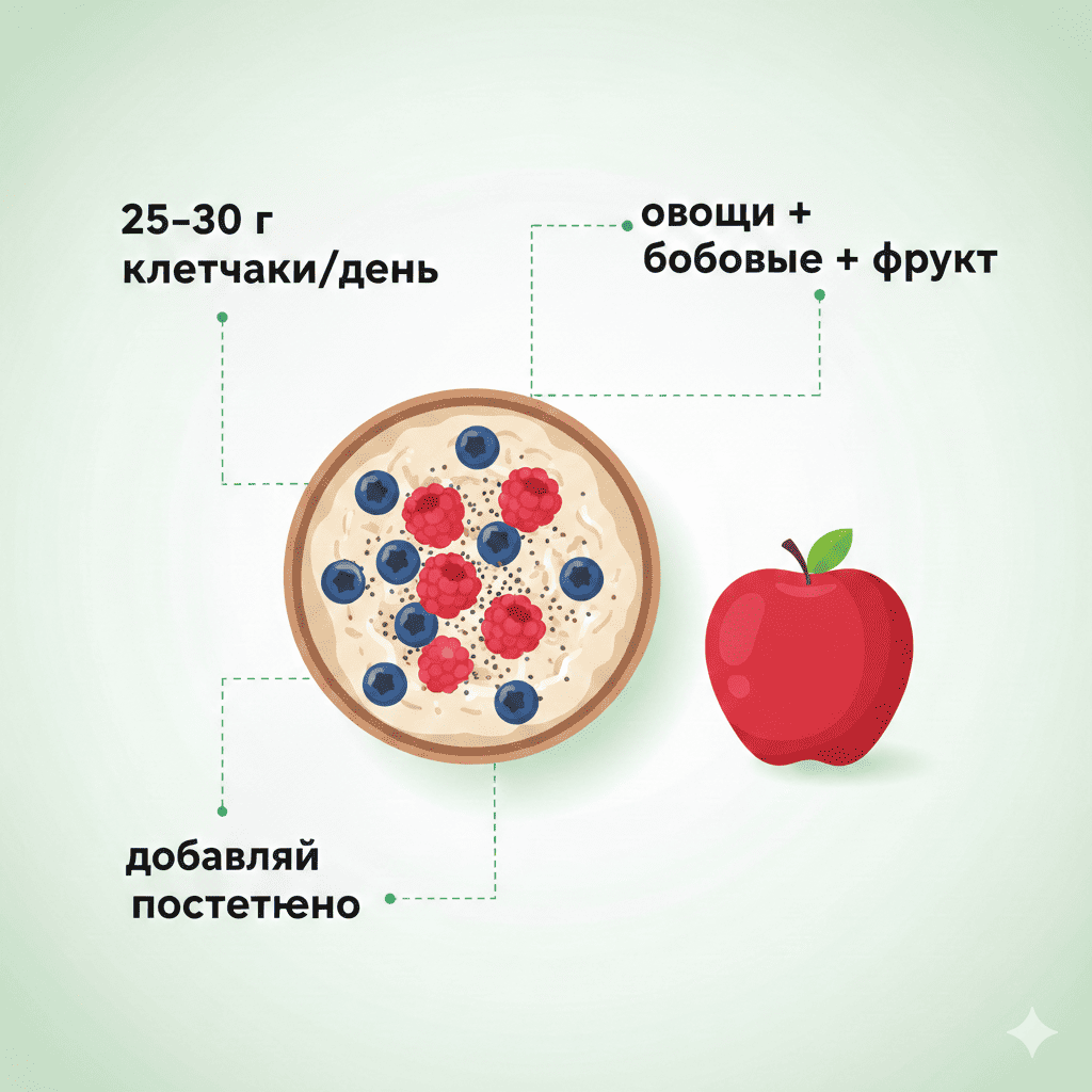 Клетчатка: норма в день, список продуктов и как добрать без мучений